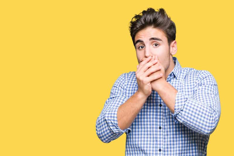 Patient feeling anxious about a dental visit